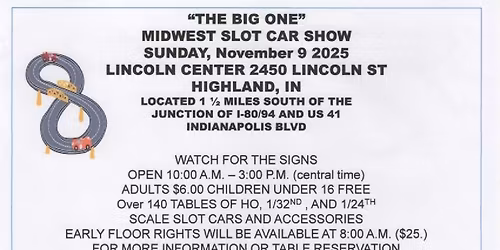 Midwest Slot Car Swap Fall 2025