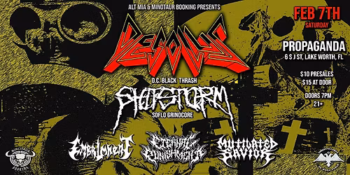 Alt MIA & Minotaur Booking presents Desolus , Shitstorm & more