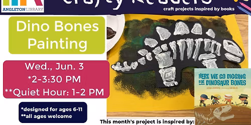 Crafty Readers - Dino Bones Painting Quiet Hour