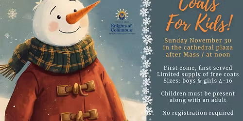 Knights of Columbus Coats for Kids drive