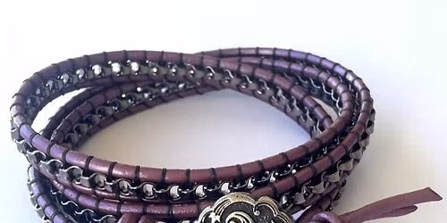 Chained Leather Wrap