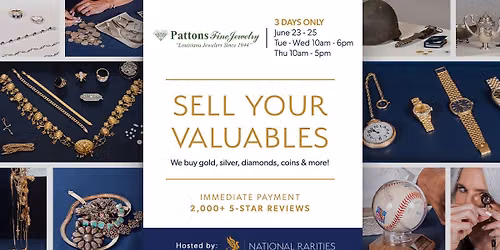 Gold Buying Event: Sell Your Gold, Jewelry & Other Items at Pattons Fine Jewelry Baton Rouge