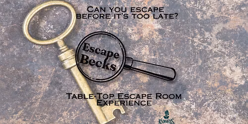 Table-Top Escape Room Game with EscapeBecks at Knight\u2019s Nook