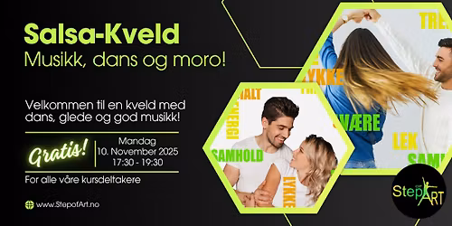 Gratis Salsa-kveld - Mandag 10. November 2025