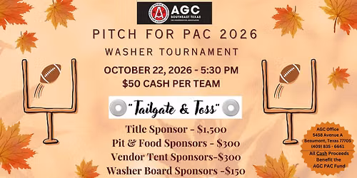 AGC of Southeast Texas - Pitch for PAC Tailgate & Toss!