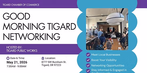 Good Morning Tigard hosted by Tigard Public Works 