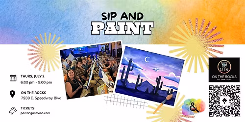 Twilight Desert Sip and Paint \u2013 Includes Drink