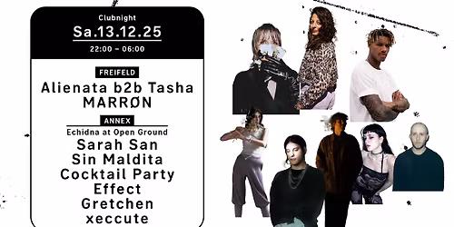 Clubnight - Alienata, Tasha, MARR\u00d8N, Echidna