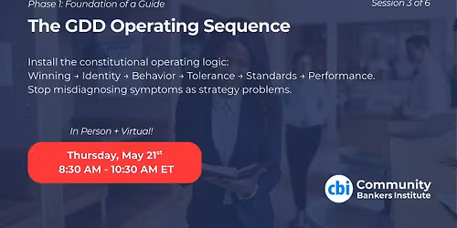 GDD Foundation: The GDD Operating Sequence