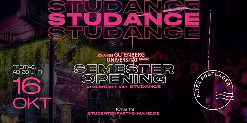 STUDANCE I 16.10.26 I altes Postlager