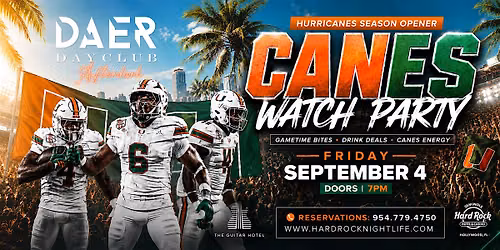 Miami Hurricanes Football Season Opener Watch Party