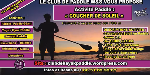 Coucher de Soleil en Paddle (Marseille - Plage Pointe Rouge)