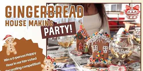Downtown City Barrel Gingerbread House Making Party