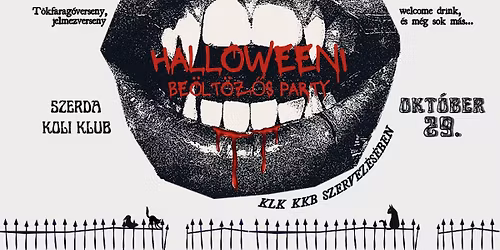 Halloweeni t\u00f6kfarag\u00e1s \u00e9s jelmezes buli