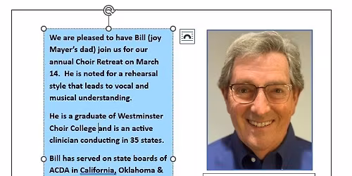 Artist in Residence Sunday