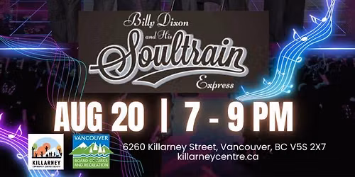 Killarney Summer Concert Series 2026 - Billy Dixon and his Soul Train Express!
