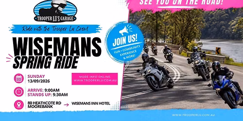 Trooper Lu\u2019s Spring Ride >> The Garage To Wisemans Ferry