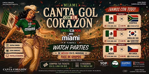 Mexicanos en Miami World Cup Watchparty para partido M\u00e9xico vs South Africa
