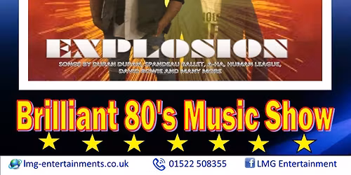 80s Explosion night \u00a35pp