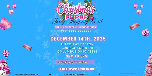 Pop Up (Columbus, Oh) with Juicy Body Goddess