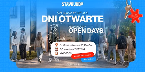 Dni Otwarte \/ Open Days - nowy akademik Staybuddy Krak\u00f3w 5-6 IX