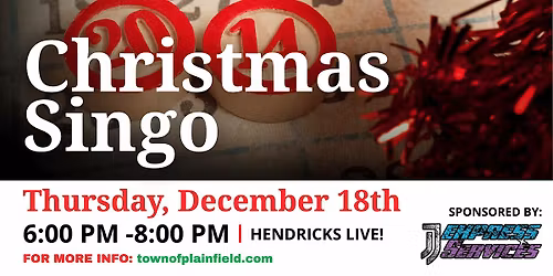 Trees of Plainfield: Christmas SINGO