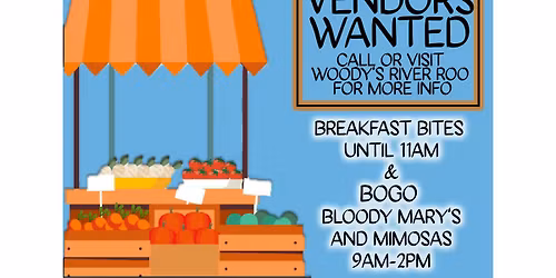 Open Air Farmers Market at Woody\u2019s River Roo!