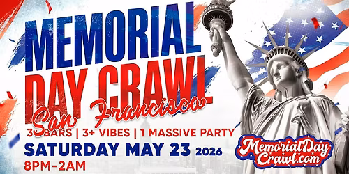 San Francisco Memorial Day Bar Crawl Party 2026 | Saturday, May 23