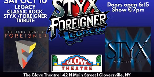 LEGACY CLASSIC ROCK - STYX\/FOREIGNER TRIBUTE