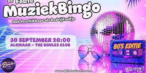 Muziekbingo 80\u2019s Editie | Alkmaar