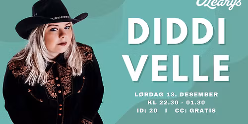 Countrykveld med fenomenet Diddi Velle @ O'Learys S\u00f8gne \ud83e\udd20