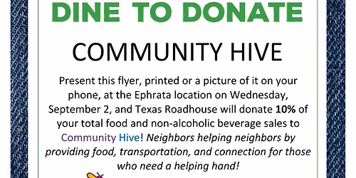 Feed Our Neighbors September at Texas Roadhouse!