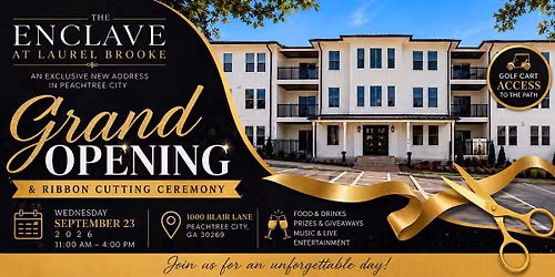 The Enclave at Laurel Brooke Grand Opening Luxury Condos in Peachtree City