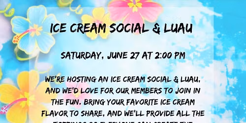 Ice Cream Social & Luau