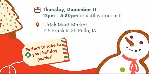 2025 Pella ProLife Christmas Cookie Sale