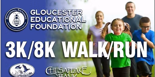 Gloucester Educational Foundation IN-PERSON 3K\/8K Walk\/Run March 14th (Virtual Option 5K)
