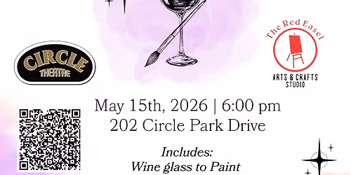 Sip and Wine Glass Painting at The Circle Theatre