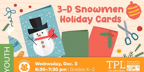 3-D Snowmen Holiday Cards