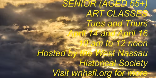 Senior (aged 55+) Art Classes (Two classes, two days)