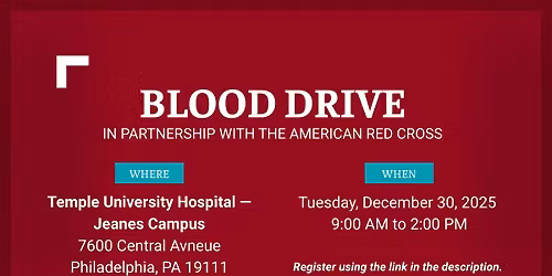 Temple University Hospital \u2014 Jeanes Campus Blood Drive