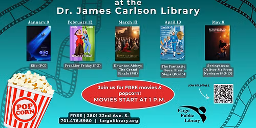 Friday Movies at the Dr. James Carlson Library