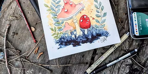 SOLD OUT Fall Mushroom Forest Art Journal