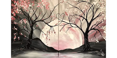 Glowing Pink Full Moon - Paint and Sip in Denver | Classpop!\u2122
