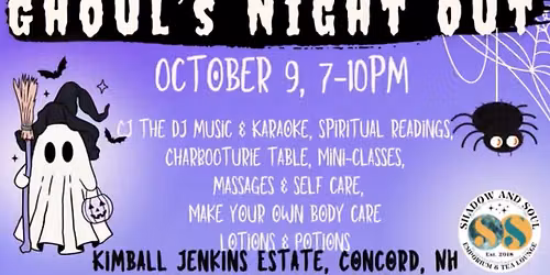 Ghoul's Night Out Concord! Ghoul's Night Out Concord- Live Music, Spiritual Readings, CharBOOturie! 