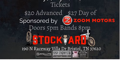 Josey Scott with special guest Below 7 live at Stockyard sponsored by Zoom Motors