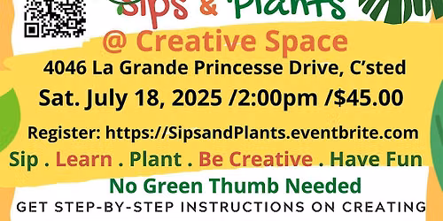 Sip & Plant -Terrarium Workshop @ Anytime Arts & Events, Myrtle Beach , SC
