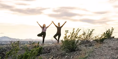 Sunset and Yoga Hike Among the Saguaros