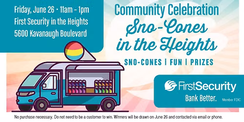 Community Celebration Sno-Cones in the Heights