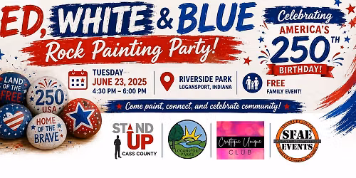 Red, White, & Blue Rock Painting Party