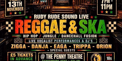 Rudy Rude Sound Live Reggae & Ska Party at The Penny Theatre